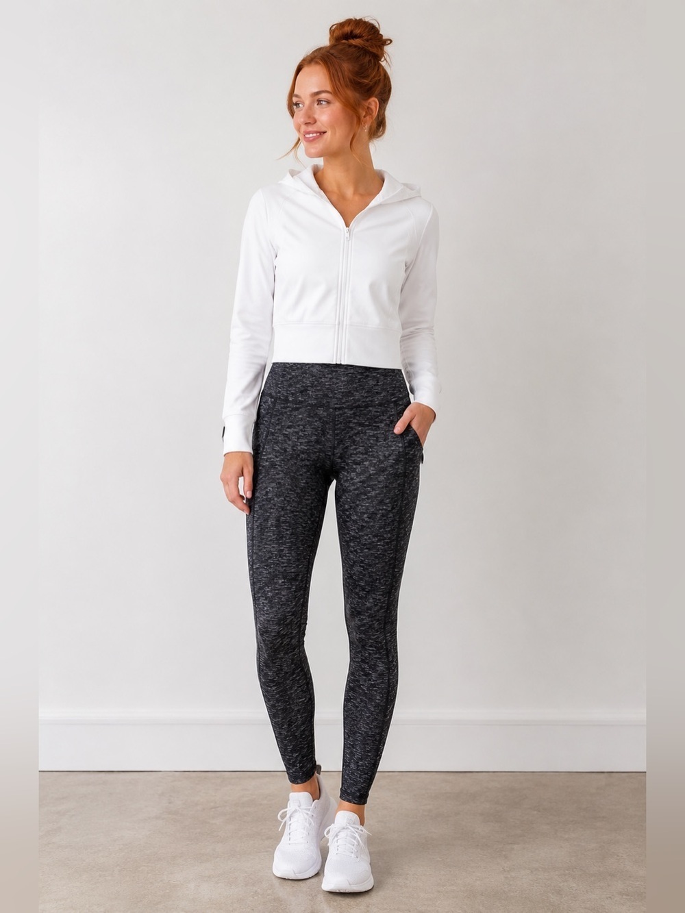 NWT Soul and Sky Cold Weather Brushed Leggings in Coffee Space Dye Size Medium